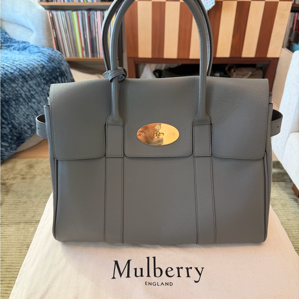 Mulberry Bayswater Gray Leather